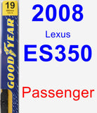 Passenger Wiper Blade for 2008 Lexus ES350 - Premium