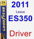 Driver Wiper Blade for 2011 Lexus ES350 - Premium