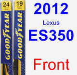 Front Wiper Blade Pack for 2012 Lexus ES350 - Premium