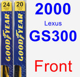 Front Wiper Blade Pack for 2000 Lexus GS300 - Premium