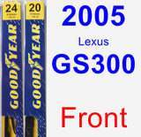 Front Wiper Blade Pack for 2005 Lexus GS300 - Premium