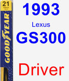 Driver Wiper Blade for 1993 Lexus GS300 - Premium