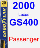 Passenger Wiper Blade for 2000 Lexus GS400 - Premium