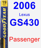 Passenger Wiper Blade for 2006 Lexus GS430 - Premium