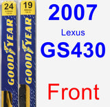 Front Wiper Blade Pack for 2007 Lexus GS430 - Premium