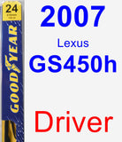 Driver Wiper Blade for 2007 Lexus GS450h - Premium