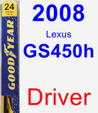 Driver Wiper Blade for 2008 Lexus GS450h - Premium