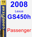 Passenger Wiper Blade for 2008 Lexus GS450h - Premium