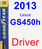 Driver Wiper Blade for 2013 Lexus GS450h - Premium