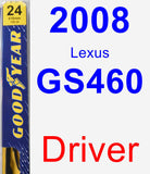 Driver Wiper Blade for 2008 Lexus GS460 - Premium