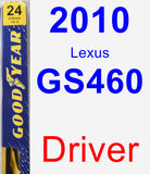 Driver Wiper Blade for 2010 Lexus GS460 - Premium