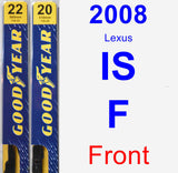 Front Wiper Blade Pack for 2008 Lexus IS F - Premium