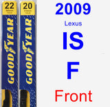 Front Wiper Blade Pack for 2009 Lexus IS F - Premium