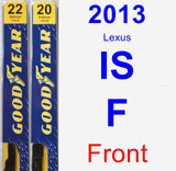 Front Wiper Blade Pack for 2013 Lexus IS F - Premium