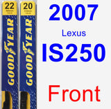 Front Wiper Blade Pack for 2007 Lexus IS250 - Premium