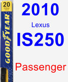 Passenger Wiper Blade for 2010 Lexus IS250 - Premium