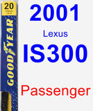 Passenger Wiper Blade for 2001 Lexus IS300 - Premium