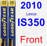 Front Wiper Blade Pack for 2010 Lexus IS350 - Premium