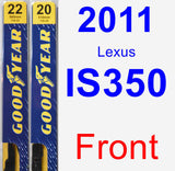 Front Wiper Blade Pack for 2011 Lexus IS350 - Premium