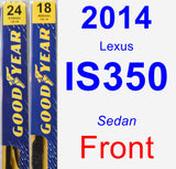 Front Wiper Blade Pack for 2014 Lexus IS350 - Premium