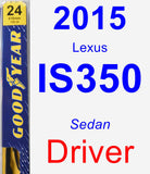 Driver Wiper Blade for 2015 Lexus IS350 - Premium