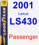 Passenger Wiper Blade for 2001 Lexus LS430 - Premium