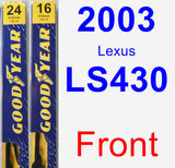 Front Wiper Blade Pack for 2003 Lexus LS430 - Premium