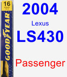 Passenger Wiper Blade for 2004 Lexus LS430 - Premium