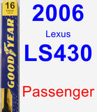 Passenger Wiper Blade for 2006 Lexus LS430 - Premium