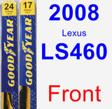 Front Wiper Blade Pack for 2008 Lexus LS460 - Premium