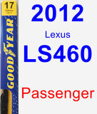 Passenger Wiper Blade for 2012 Lexus LS460 - Premium