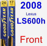 Front Wiper Blade Pack for 2008 Lexus LS600h - Premium