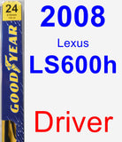 Driver Wiper Blade for 2008 Lexus LS600h - Premium