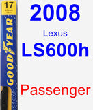 Passenger Wiper Blade for 2008 Lexus LS600h - Premium