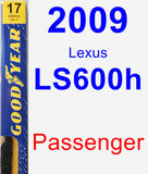 Passenger Wiper Blade for 2009 Lexus LS600h - Premium