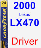 Driver Wiper Blade for 2000 Lexus LX470 - Premium