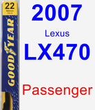 Passenger Wiper Blade for 2007 Lexus LX470 - Premium