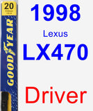 Driver Wiper Blade for 1998 Lexus LX470 - Premium