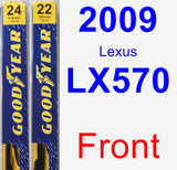 Front Wiper Blade Pack for 2009 Lexus LX570 - Premium