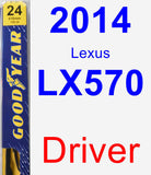 Driver Wiper Blade for 2014 Lexus LX570 - Premium