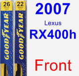 Front Wiper Blade Pack for 2007 Lexus RX400h - Premium