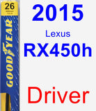 Driver Wiper Blade for 2015 Lexus RX450h - Premium