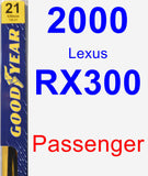 Passenger Wiper Blade for 2000 Lexus RX300 - Premium