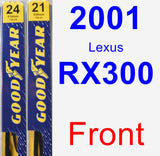 Front Wiper Blade Pack for 2001 Lexus RX300 - Premium