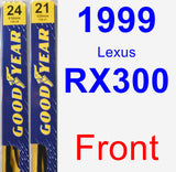 Front Wiper Blade Pack for 1999 Lexus RX300 - Premium