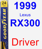 Driver Wiper Blade for 1999 Lexus RX300 - Premium