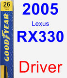 Driver Wiper Blade for 2005 Lexus RX330 - Premium