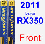 Front Wiper Blade Pack for 2011 Lexus RX350 - Premium