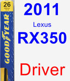 Driver Wiper Blade for 2011 Lexus RX350 - Premium