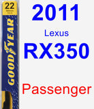 Passenger Wiper Blade for 2011 Lexus RX350 - Premium